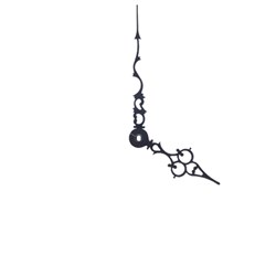 Clock Hands - Hour & Minute - Black - 111mm