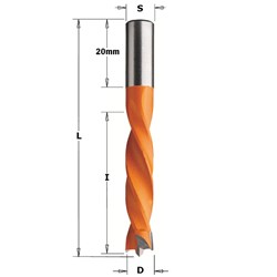CMT TCT 4 Flute Dowel Drill Bit - RH - 10mm diameter - 67mm length