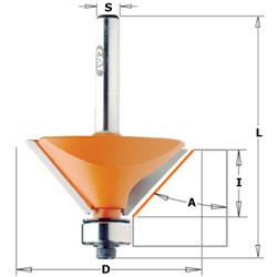 CMT Chamfer Bit 25° - 1/4" Shank