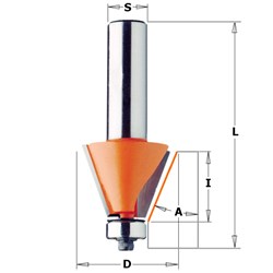 CMT Chamfer Bit 22.5° X 22mm 1/2" Shank