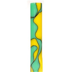 Acrylic Pen Blank - Green / Yellow Marble