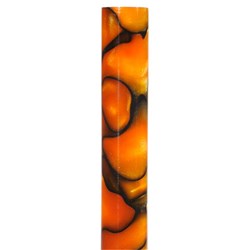 Large Acrylic Pen Blank - Orange / Pearl Marble