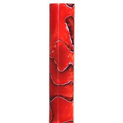 Large Acrylic Pen Blank - Red / Pearl Marble