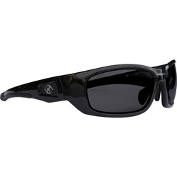 Maverick Safety Glasses - Black Frame Anti-reflective Smoke Lens