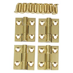 Solid Brass Butt Hinges 3/4" x 5/8"
