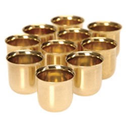 Solid Brass Candle Cups - 10Pack