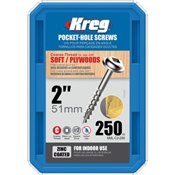 Kreg Pocket Screws 2" Coarse Thread - 250pc