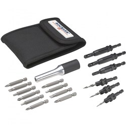 Rockler Insty-Drive 18-Piece Self-Centering, Countersink and Driver Bit Set