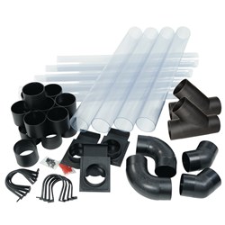 Carbatec Clear Dust Extraction Ducting Kit with "Y" Fittings