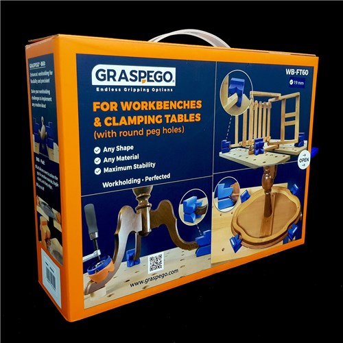 Graspego Clamp Heads for Dog Hole Mounting 3/4