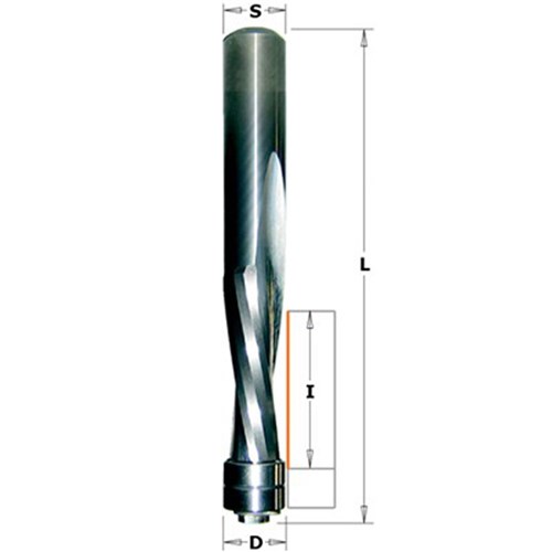 CMT Double Bearing Spiral Upcut and Downcut Flush Trim Router Bit - 1/2