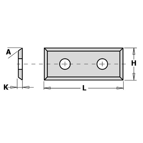 CMT Standard Indexable Knives with 4 Cutting Edges - 49.5mm x 9mm x 1.5mm