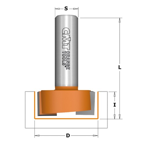 CMT Mortising Router Bit - 12.7mm Diameter 1/4