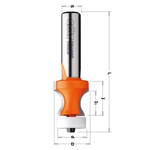 CMT Solid Surface No-Drip Router Bit w.bearing